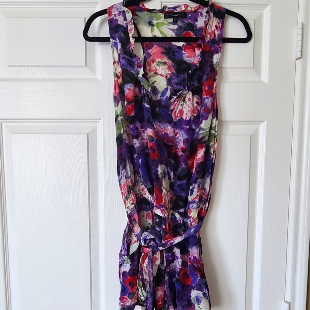 Anthropologie Sanctuary Floral Silk Romper XS